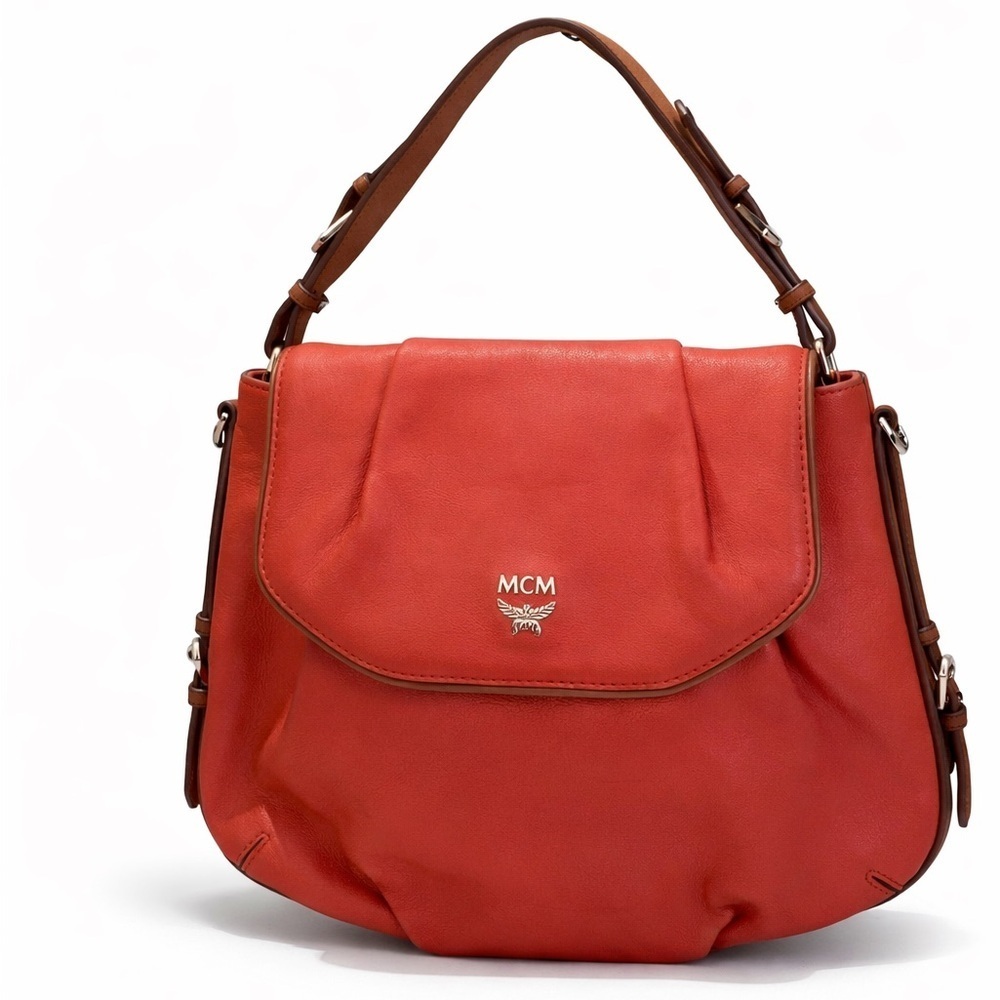 MCM Orange Leather Bag